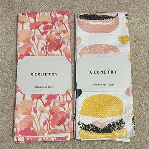 Geometry kitchen towels brand new in packaging set of 2